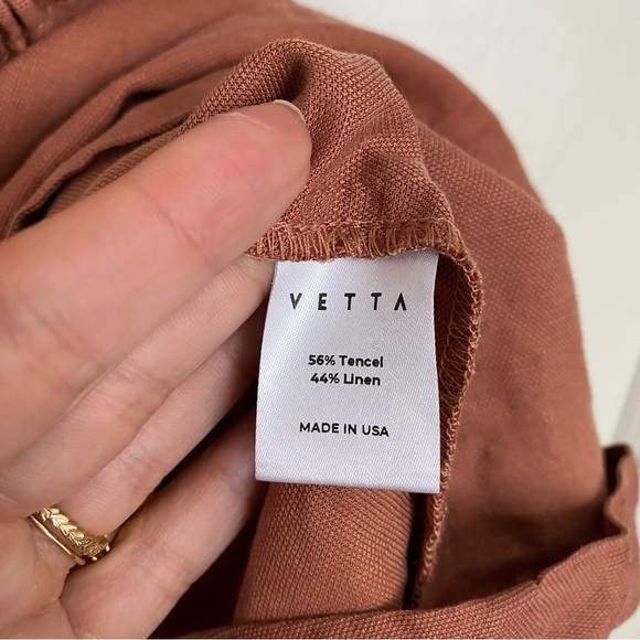 VETTA The Convertible Wrap Mini Dress Clay size Medium - Picture 9 of 9